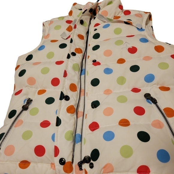 Authier Women’s Puffy Vest Made in Italy Zip Up w/ Snap Closures High Neck Sz 6 - Picture 14 of 16